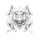 Foo Dog tattoo design idea