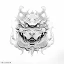 Foo Dog tattoo design idea