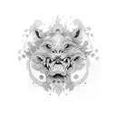 Foo Dog tattoo design idea