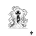 a burning desire and faith tattoo design idea