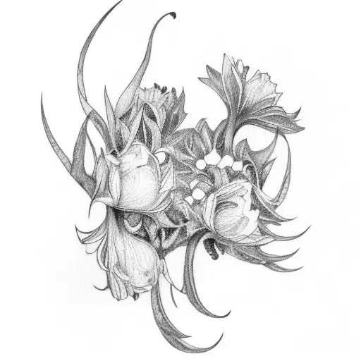 Narcissus dangerous  tattoo design idea