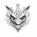 black assyrian snake tattoo design idea