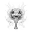 holy black snake assyrian tattoo design idea