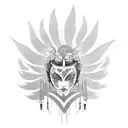 geisha that transforms into a phoenix tattoo design idea