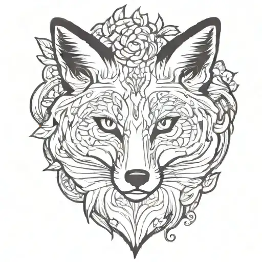 Fox tattoo design idea