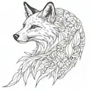 Fox tattoo design idea