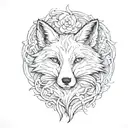 Fox tattoo design idea