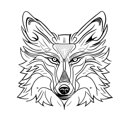 A majestic wolf with wings soaring through the night sky tattoo design idea
