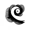 dark spiral tattoo design idea