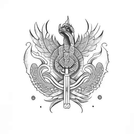 Quetzalcóatl and Tlaloc tattoo design idea