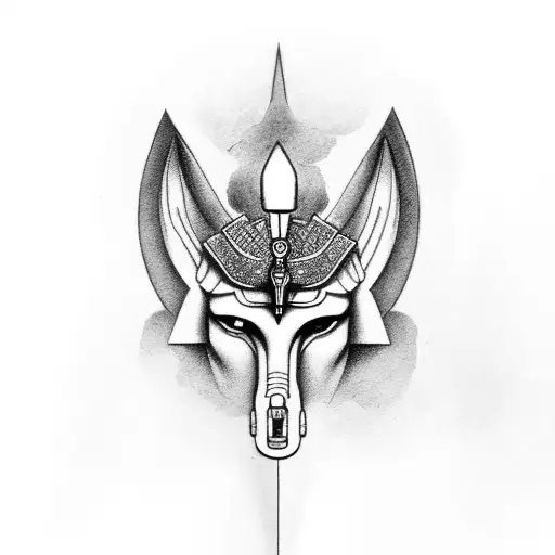 Ra, Anubis and Osiris leg sleeve tattoo design idea