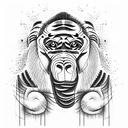 tiger elephant gorilla bear dj lifeguard tattoo design idea