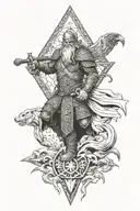 Valhalla guide Odin tattoo design idea