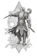 Valhalla guide Odin tattoo design idea