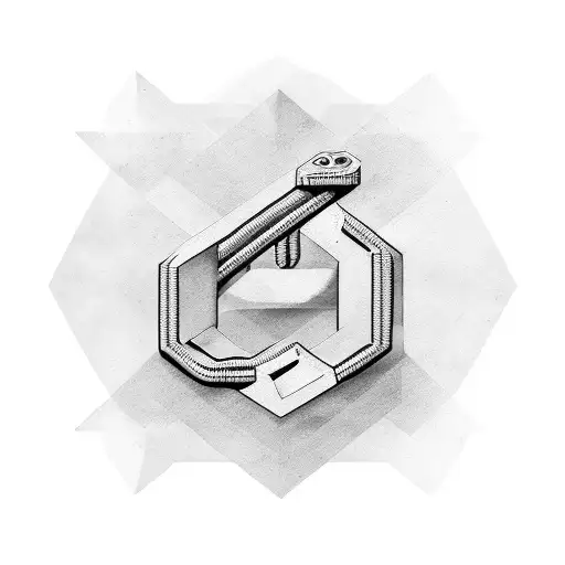 letter J in chain links tattoo design idea