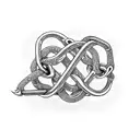 two chain links intertwined with the letter J tattoo design idea