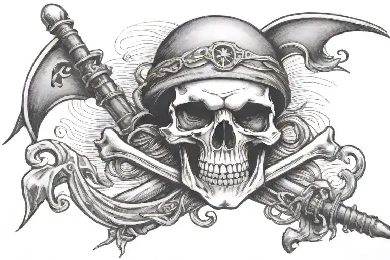 Jolly Roger tattoo design idea