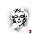 Marilyn Monroe Ireland Flag  tattoo design idea