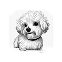 maltese bichon dog tattoo design idea