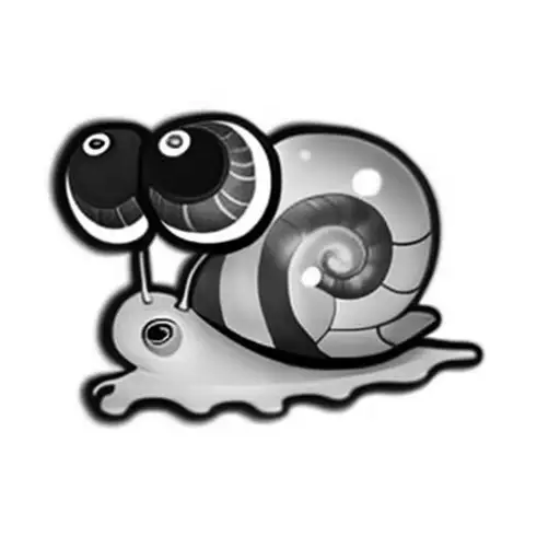 a snail on a black background tattoo design idea