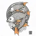 japanese carp fish tattoo design idea