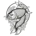 japanese carp fish tattoo design idea