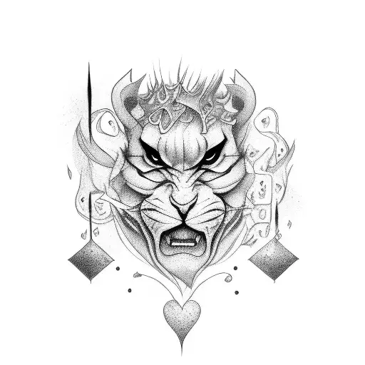 elements with anger sad love happy hungry tattoo design idea
