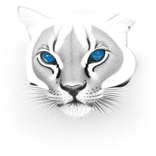 large acacia tree, 4 Panthers, sun in the background. water in the front tattoo design idea