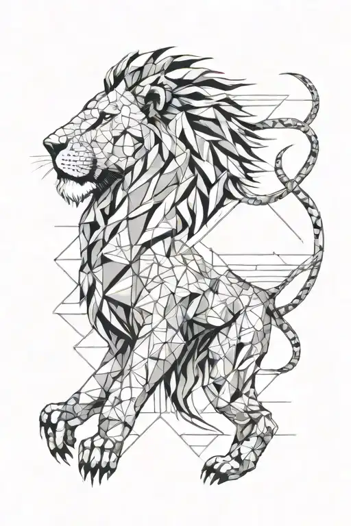 Lion with date 19.08.2020  tattoo design idea