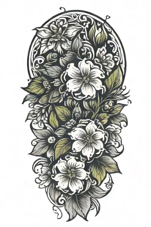 flower filler for existing tattoo tattoo design idea