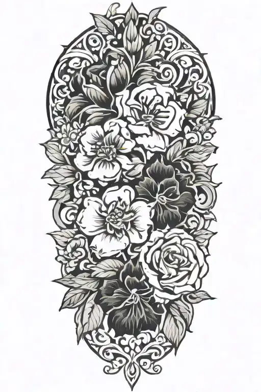 flower filler for existing tattoo different styles tattoo design idea