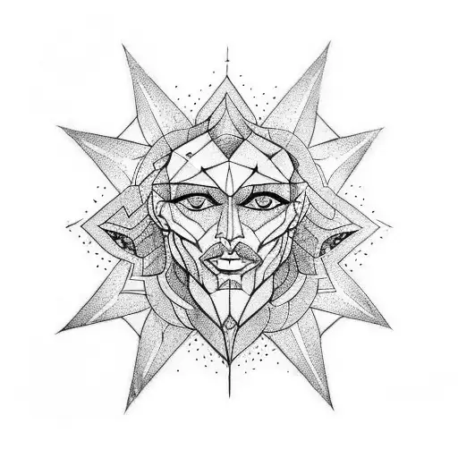 fantasy dark shadow star  tattoo design idea