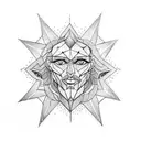 fantasy dark shadow star  tattoo design idea