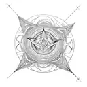 fantasy dark shadow star  tattoo design idea