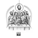 the last supper with the best rappers in history tattoo design idea