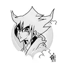 akatsuki cloud from naruto shippuden infront of mountain tattoo design idea