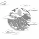 akatsuki cloud from naruto shippuden infront of mountain tattoo design idea