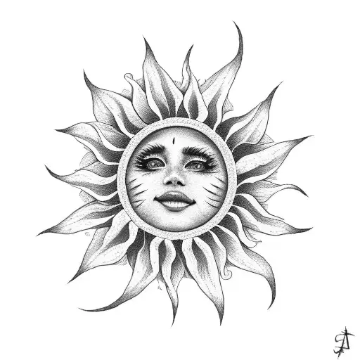 a departed soul sending a message to her loved ones using a sun flower with the message that life is beautiful and good tattoo design idea