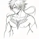 Jin Kazama's shoulder tattoo intertwined with a Kingdom Hearts 2 Nobody symbol tattoo design idea