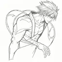 Jin Kazama's shoulder tattoo intertwined with a Kingdom Hearts 2 Nobody symbol tattoo design idea