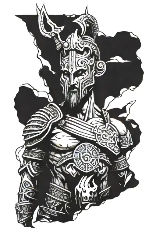 ares god of war scene tattoo design idea