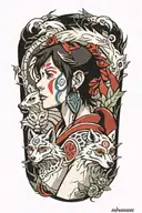 princess Mononoke tattoo design idea