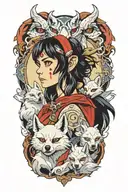 princess Mononoke tattoo design idea