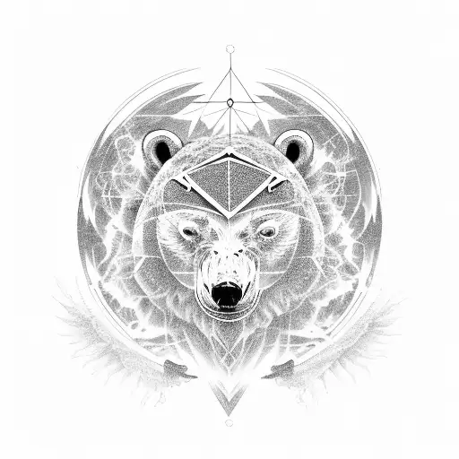 "polar bear" "owl" "fire dragon" "sacred geometry" tattoo design idea