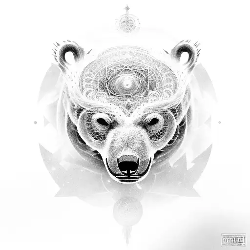 "polar bear" "owl" "fire dragon" Buddha "sacred geometry" tattoo design idea