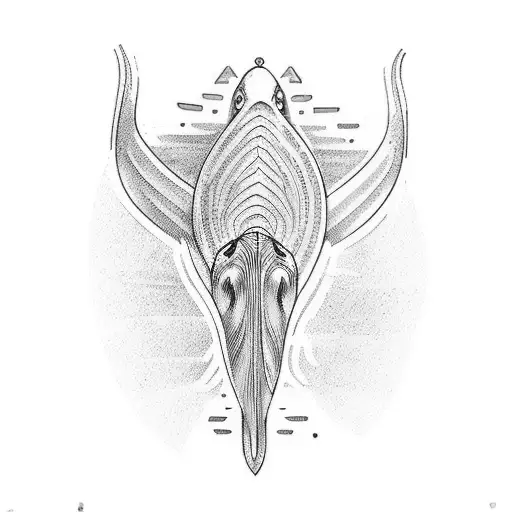 Blue Whale tattoo design idea