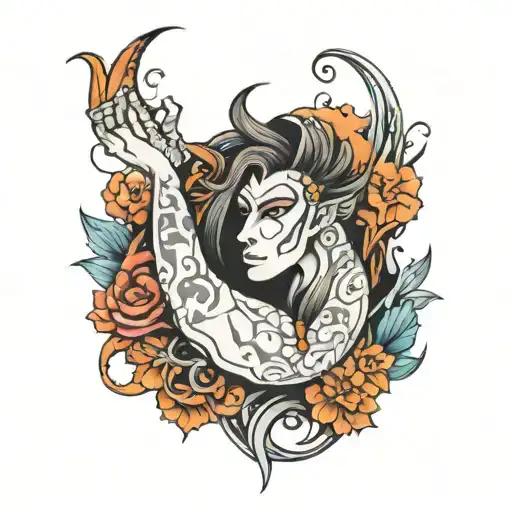 manos tattoo design idea