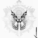 godess athena sun tattoo design idea