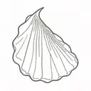 scallop shell tattoo design idea