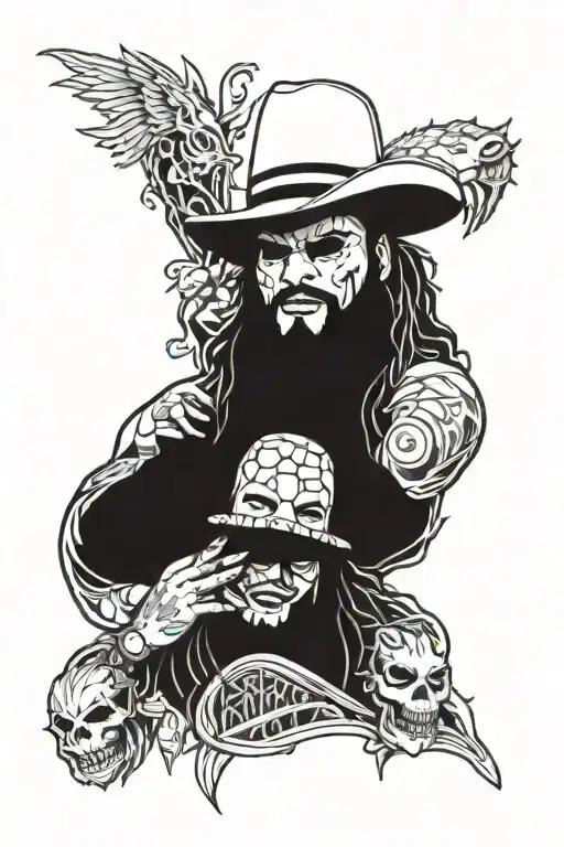 The fiend bray wyatt and the wyatt sicks tattoo design idea